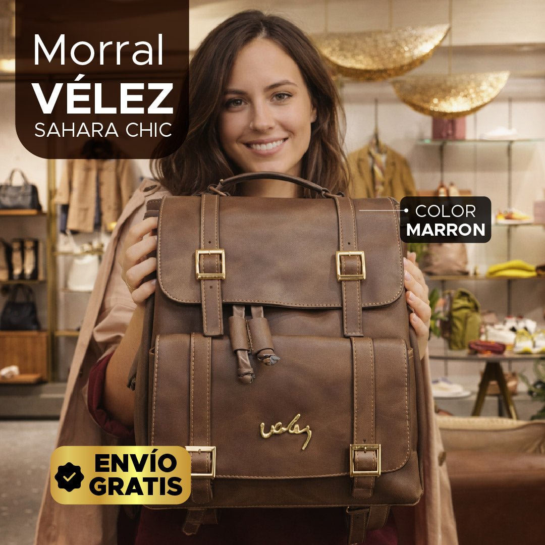 🌟 Últimas unidades Morral Vélez Sahara Chic 👜✨Cuero vegano de alta calidad